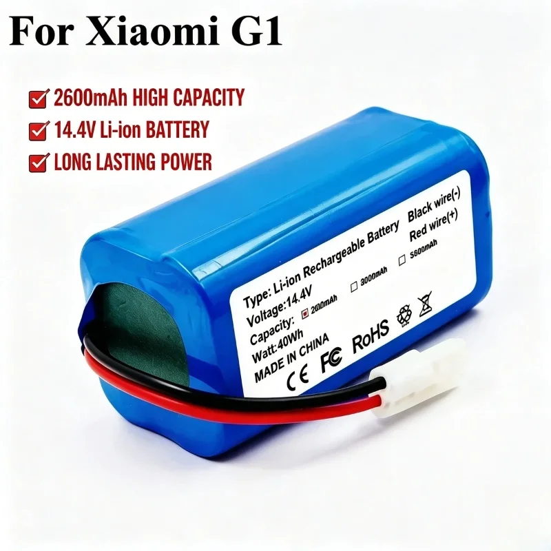 

Large Capacity Battery – High-Performance Works for Xiaomi G1, Puppyoo WP650/R30 Pro/R35, UPCAN X3/R2 & Phicomm X3 Robot Vacuum