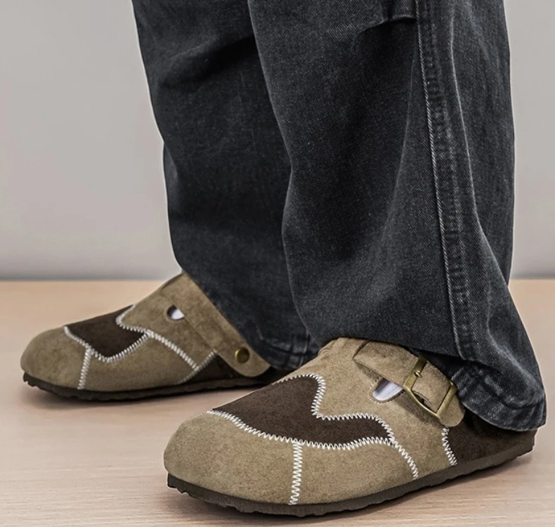 Neue Jugendliche Weichsohlige Lässige Ein-Fuß-Lazy-Schuhe für Herren, Baotou-Herren-Hausschuhe für den Außenbereich – Detail 12