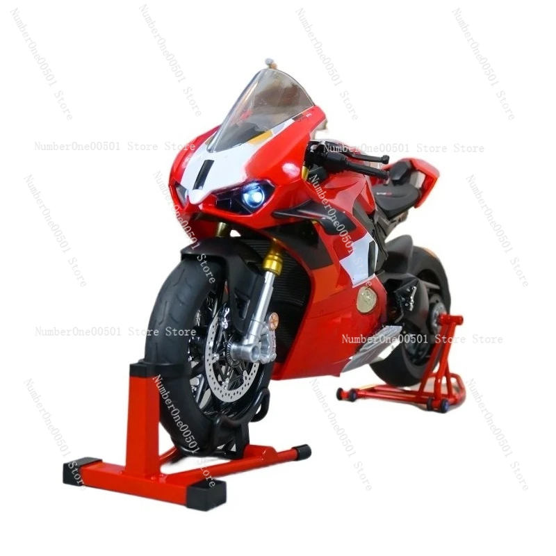 1 6 Scale V4R Race Motorcycle Model with Working Ignition Sound and Light Desk Decor Collectible