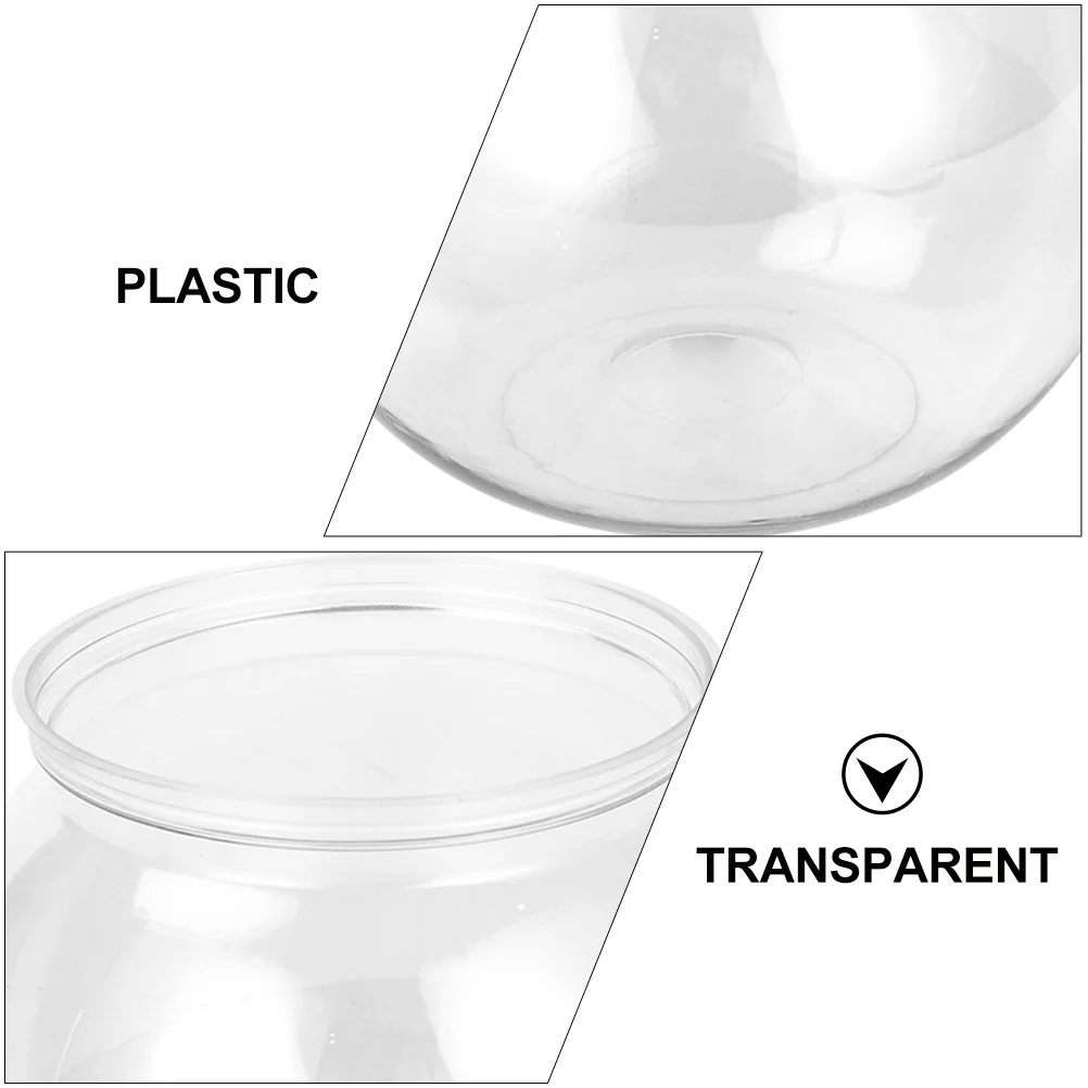 

4pcs Round Tank Transparent Desktop Aquarium For Goldfish Decorative Bowl Household Fish Container Fish Accessory