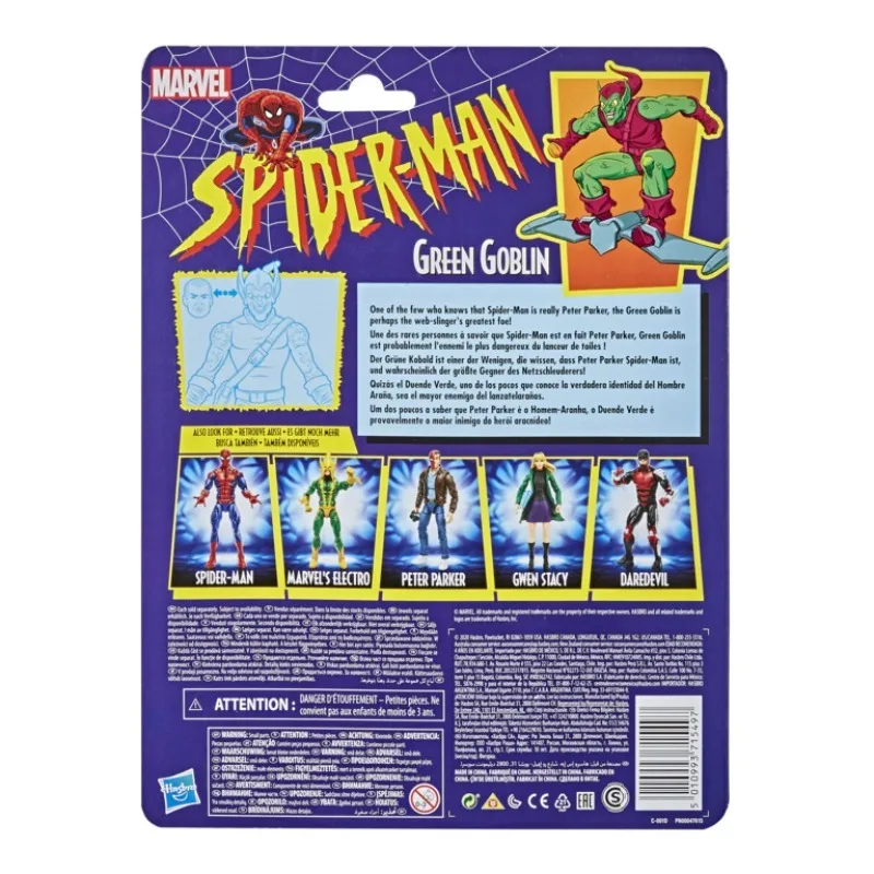 Hasbro Original véritable Marvel légendes série Spider-Man vert gobelin carte Vintage 15 cm assemblage modèle jouets figurines d'action
