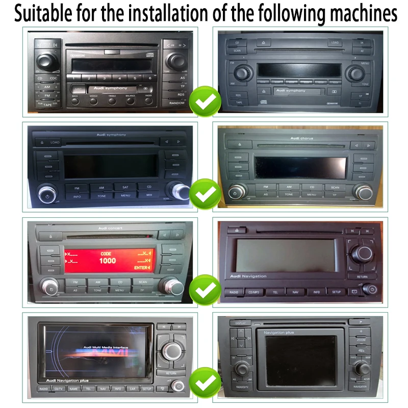 For Audi A4 S4 B5 B6 B7 2 Din Radio Replacement Kit 7” Touch Screen Double Din Android 13 Wireless Apple CarPlay Android Auto