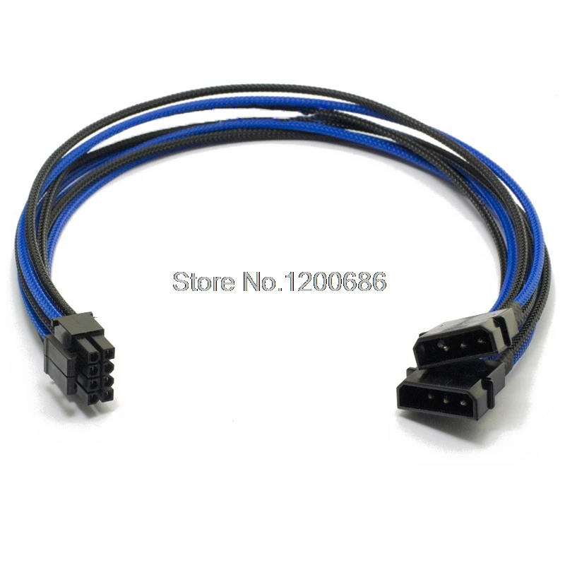 

8-Pin PCIe to 2x Molex Power Cable 8pin turn double 4pin wire harness