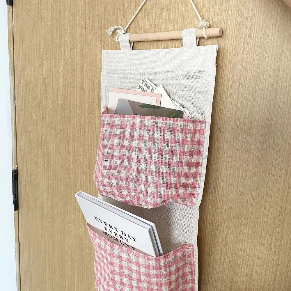 Fashion Plaid Pattern Hanging Bag Waterproof Multifunctional Storage Condition Ventilate Large Capacity Bags Closet Household