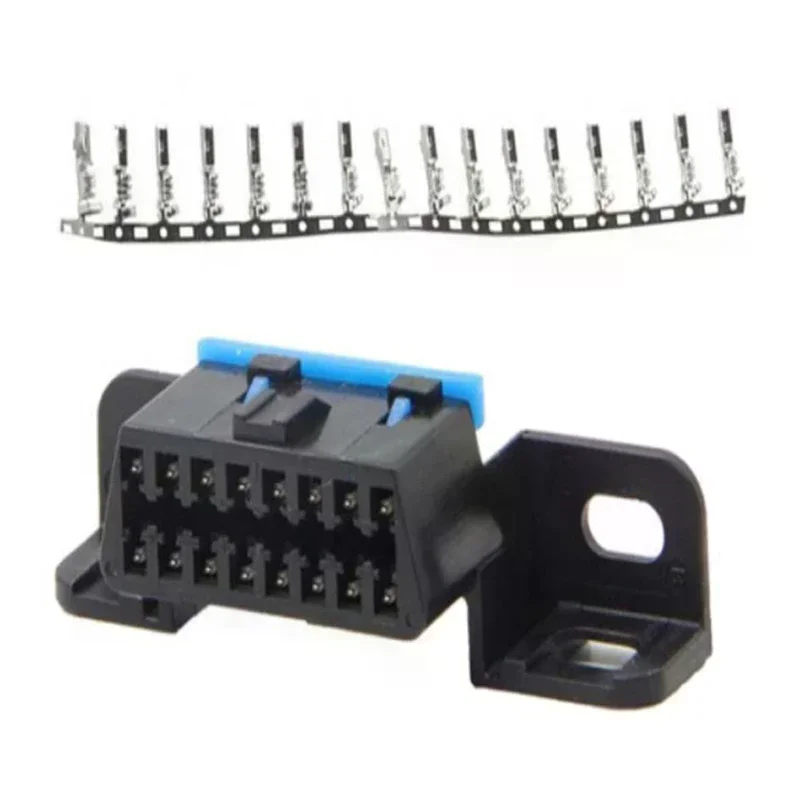 OBD2 16Pin Connector OBD2 OBD 2 16Pin Female Angle Connector OBD Female Wire Sockets OBDII Connector