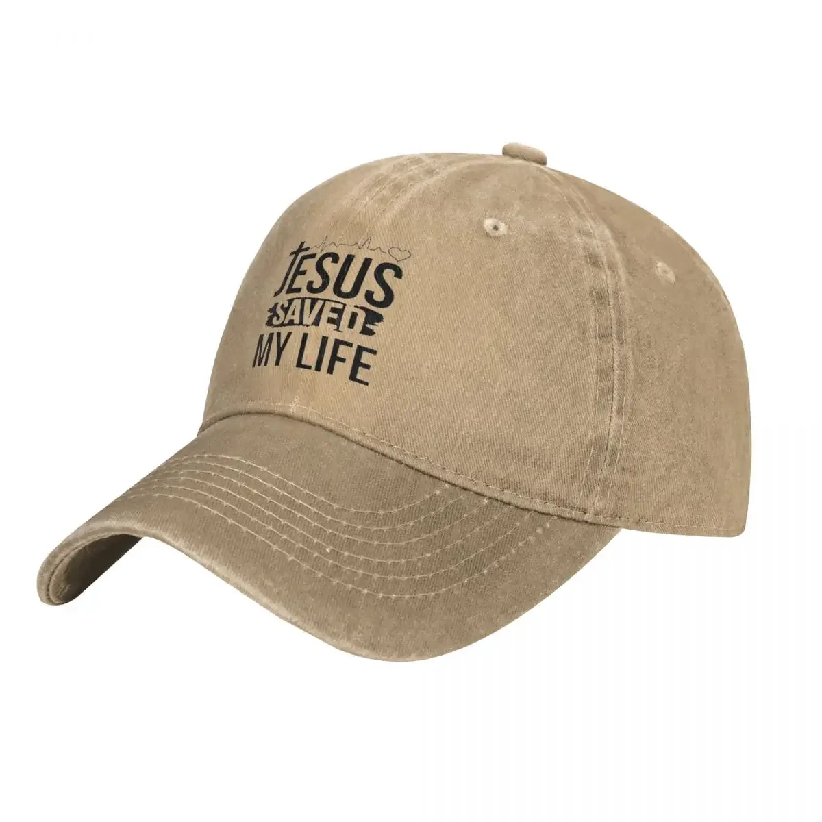 Jesus Saved My Life Baseball Cap Lord Jesus Cute Male Washed Hip Hop Hats High Quality Running Baseball Caps Birthday Present