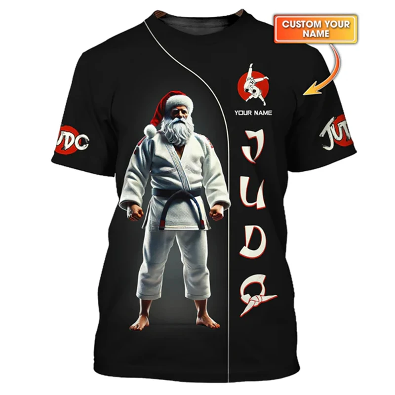 

Personalized Custom Name T Shirt 2025 New Fashion Trend JUDO Pattern 3D Printed Loose Quick Dry Tshirts Sports Tees Short Sleeve