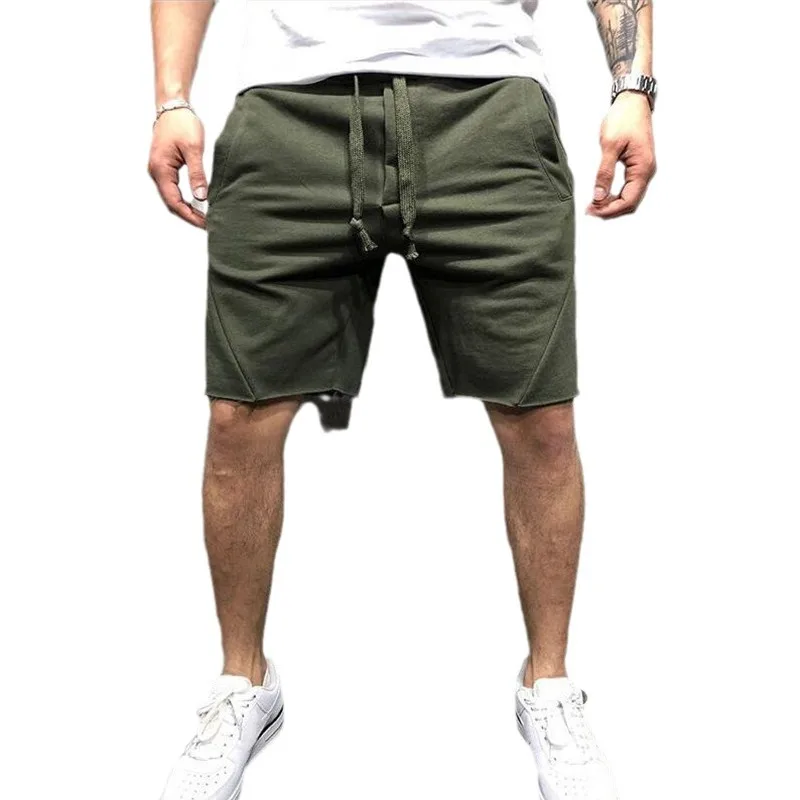 Men\'s Summer Casual Shorts Male Gym Fitness Sports Quick Dry Ragged Cutoff Training Hip Hop Running Loose Basketball Short Pants