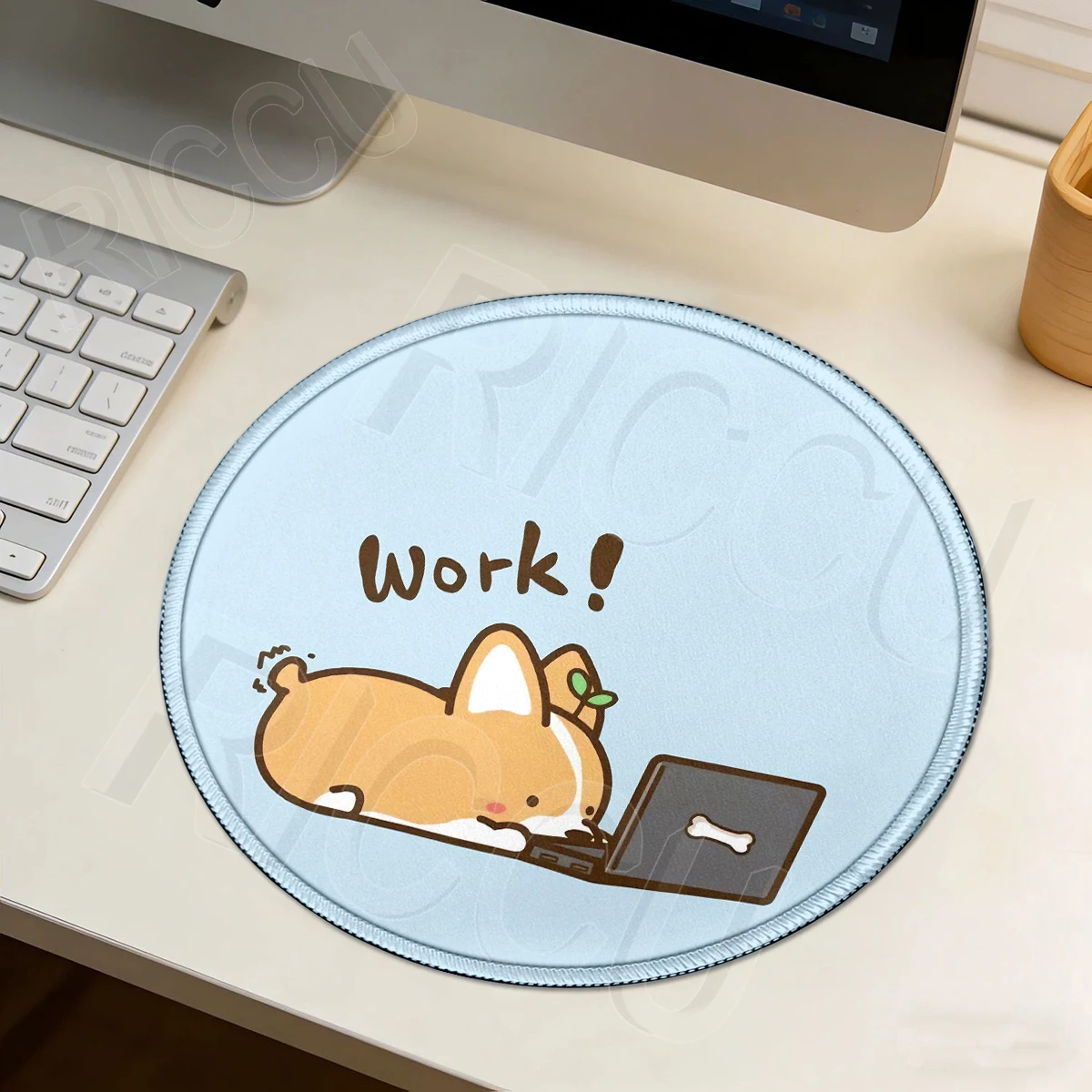 Cute Corgi Puppy Mouse Pad Round Computer Office Table Mat Gamer XS Rubber Anti-slip HD Gaming Keyboard Mousepad Soft Desk Mat