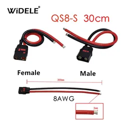 QS8-S Anti Spark Connector 8AWG 30CM Silicone Wire Battery Connecting Adapter Male Female Plug For DIY RC Drone Lipo Battery