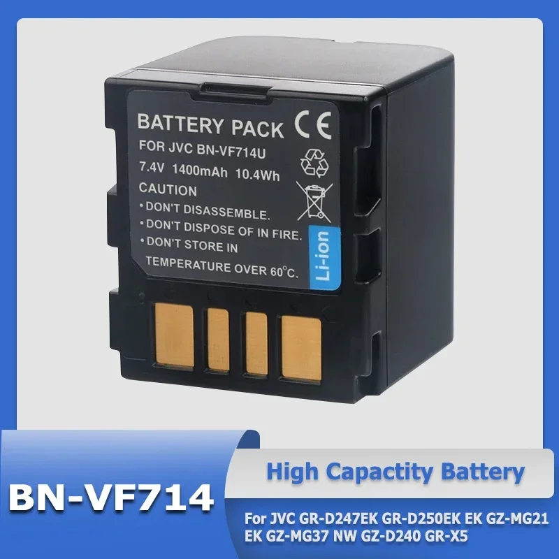 

BN-VF714 Battery For JVC BN-VF707 VF707U VF714U BN-VF733 VF733U GR-X5 GZ-MG40 GZ-MG50 GR-D250 GR-DF590 DSC-E6 DSC-J4 GR-D270