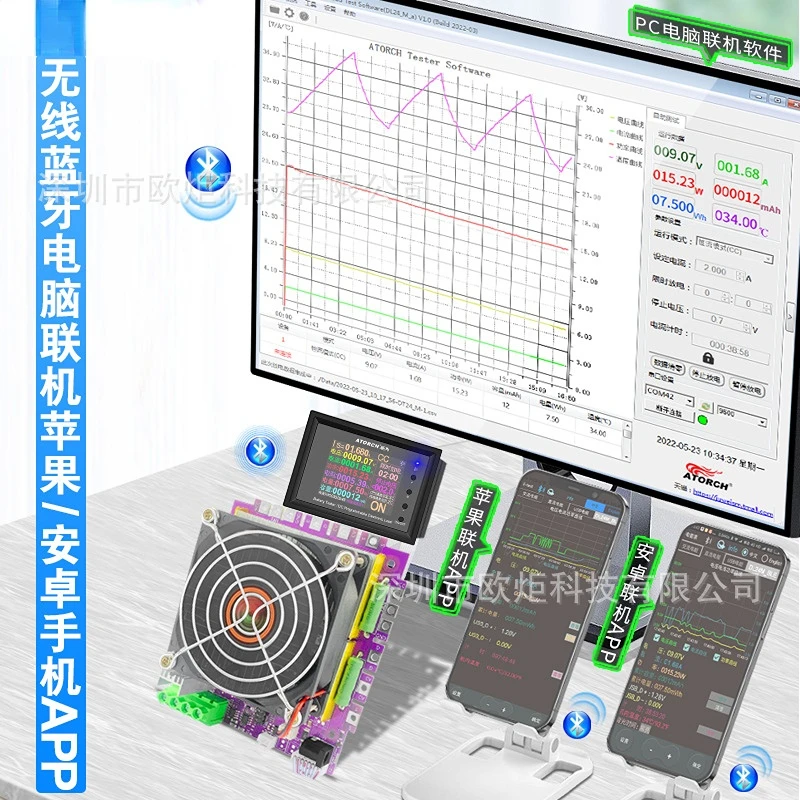 DL24M Adjustable Constant Current Electronic Load 18650 Battery USB Mobile Power Supply Aging Discharge Capacity Tester