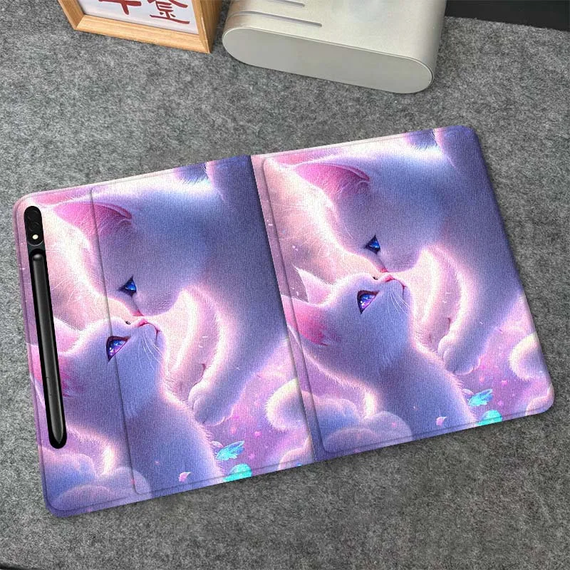 

Cartoon Cute Tiger Cat Color For Samsung Galaxy Tab S10 S9 S8 S7 FE Lite Soft Flexible Support Tablet Case Gift