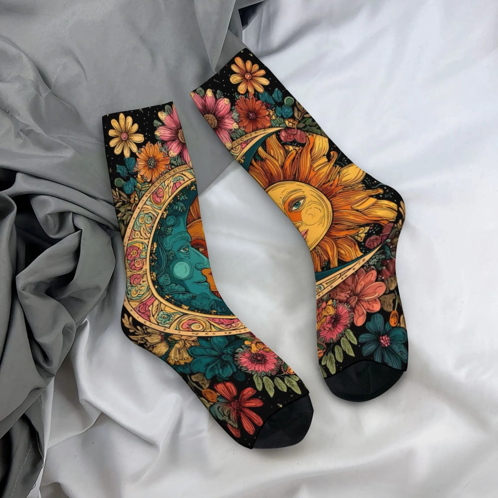 

Retro Art Illustration Men's Socks Novelty Funny Happy Socks Elastic Breathable Non-slip Skin-friendly Sports Socks Unisex Gifts