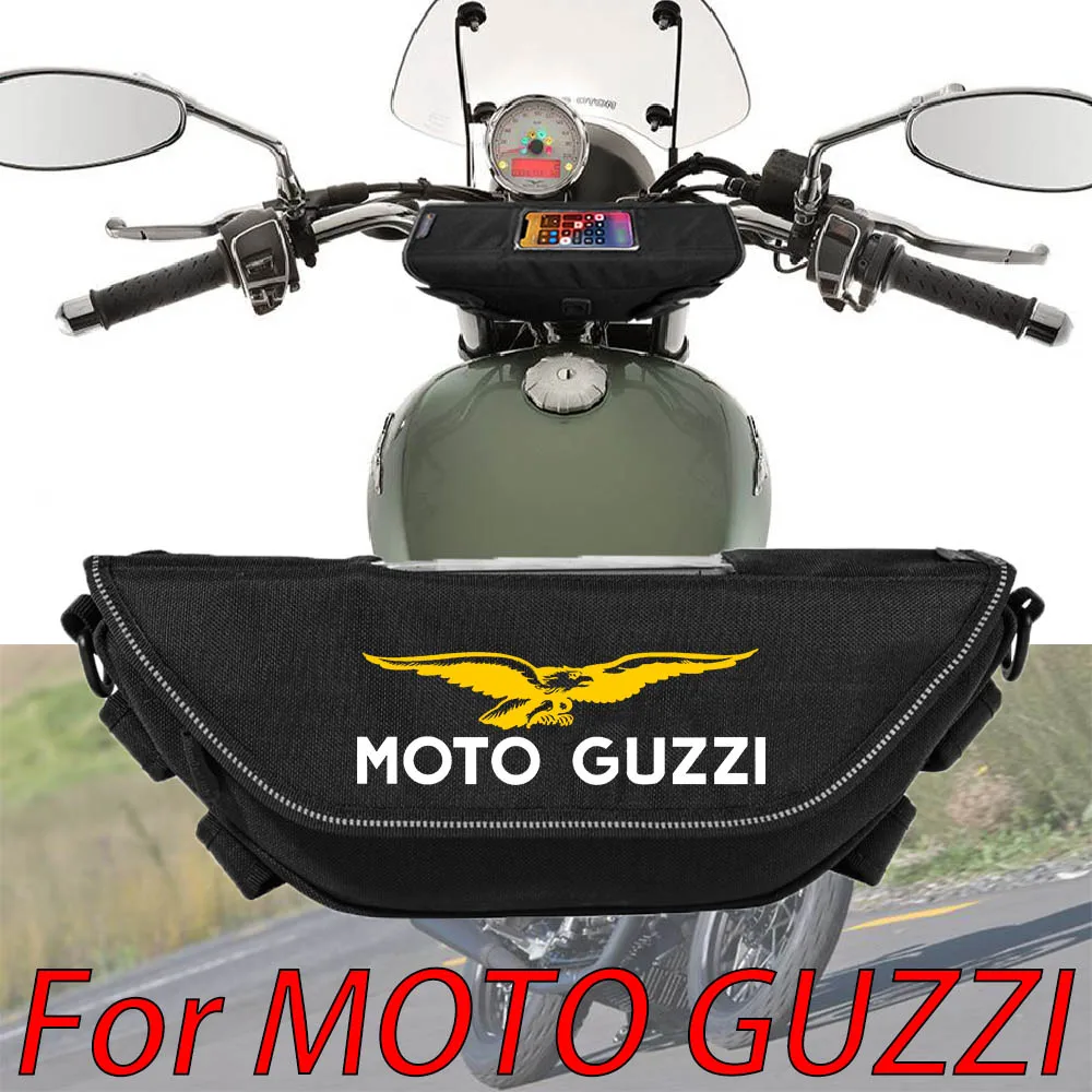 

For Moto Guzzi Retro commemoration V7 V9 V85TT Motorcycle accessory Waterproof And Dustproof Handlebar Storage Bag navigation