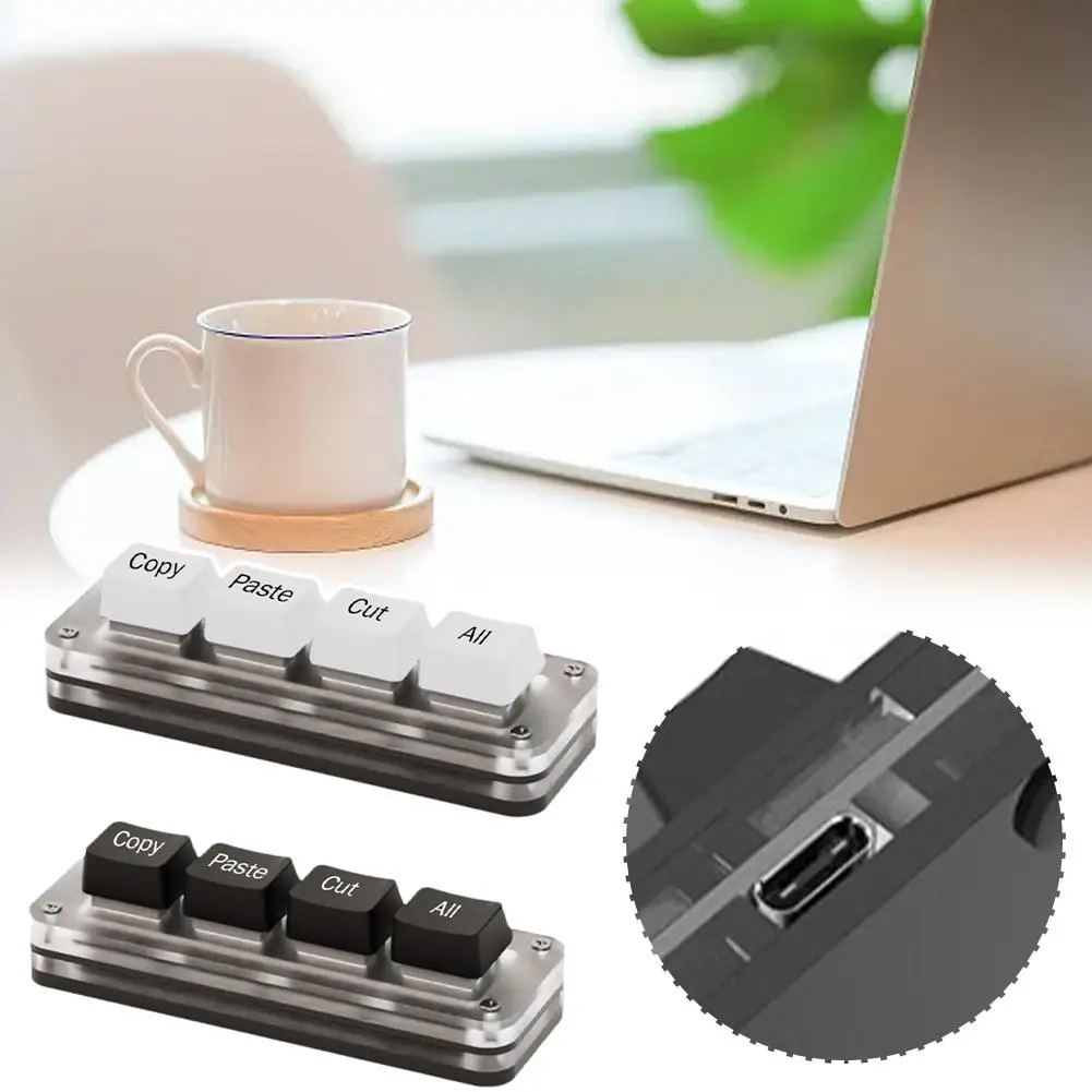 4 клавиши, копия, вставка, вырезать все пользовательские клавиатуры, Мини Программирование, макро клавиатура, Игровая клавиатура C A Ctrl, клавиатура V, быстрый X Механическая M7A3