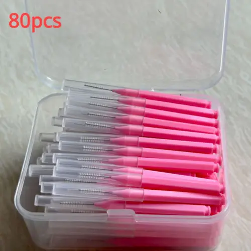 30/80/150/160Pcs I-type push pull interdental brush 0.6-1.5Mm Cleaning Between Teeth Oral Care Orthodontic I Shape Tooth Floss - Image 11