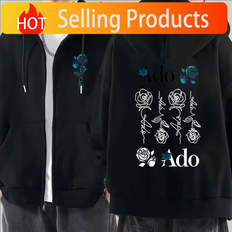 2026 Ado Graphic Printed Zippe - Mens Fashion Zip Up Hoodies recension och pris