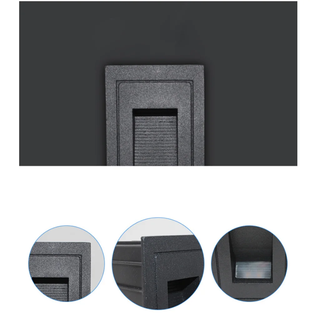 

2Pcs Waterproof Aluminum Alloy Stair Light Recessed LED Warm White High Brightness Durable Outdoor Ladder Step Wall Foot Lamp