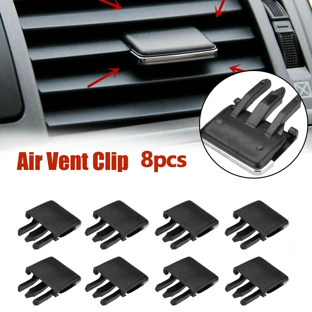 8Pcs Air Vent Clips Car Air Conditioning Vent Louvre Blade Adjustable Slice Clamp For Toyota For Corolla