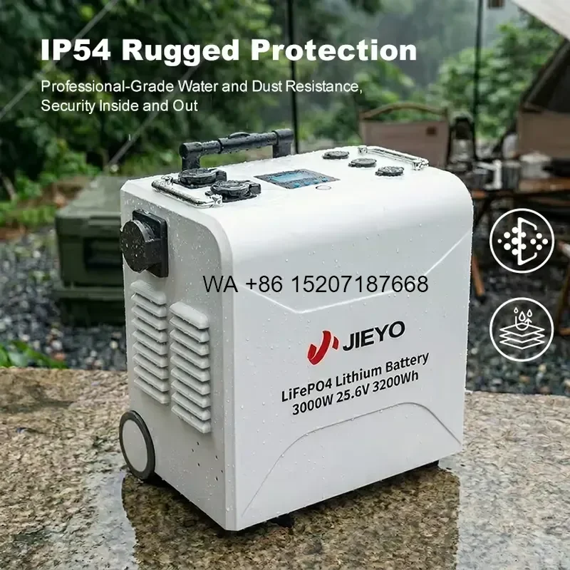 Wmwmnu 5000W Portable Power Station 3000W Solar Generator MPPT Controller Pure Sine Wave Emergency Backup LiFePO4 for RV Car