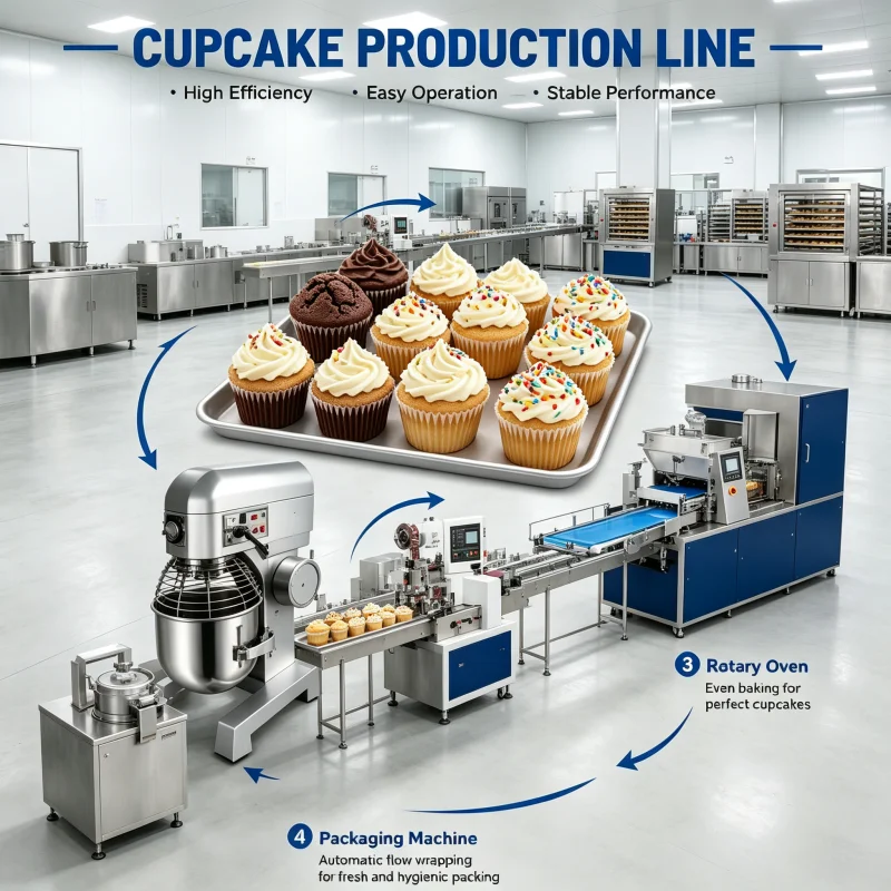 Full Set Cake Processing Line Automatic Decorating Equipment for Large Bakery Factory Customized
