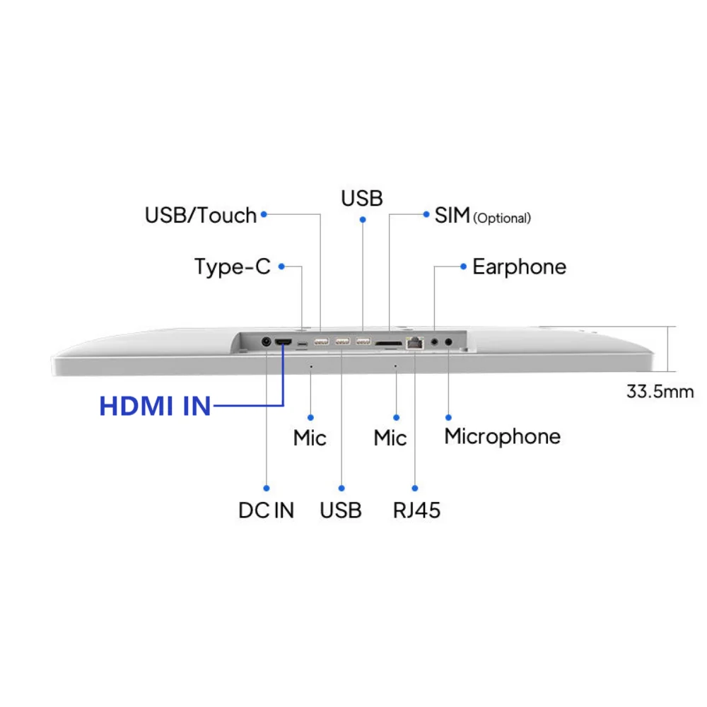 Imagem -05 - Tablet Android 12 de Grande Memória com Borda Estreita Tela Grande Fhd Parede Entrada Hdmi Tela Colorida Branca Vesa Rj45 215