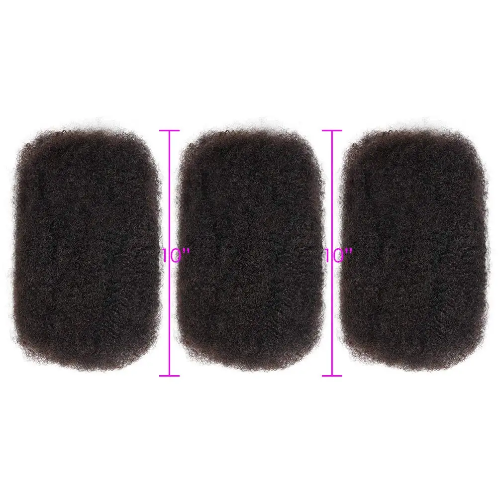 STYLEIBurgos-Cheveux humains en vrac Remy, cheveux afro péruviens, cheveux crépus bouclés, cheveux bouclés, pas de rêves, attachement, tressage, document naturel, tresses, 1PC