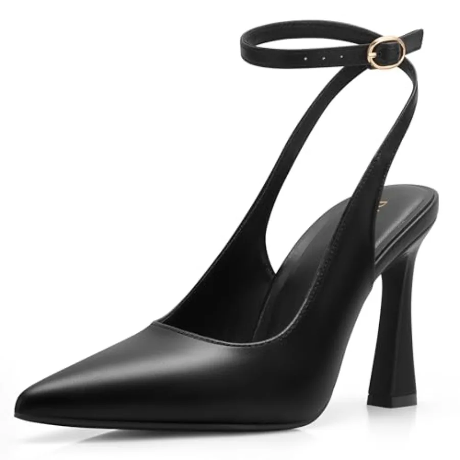 

PARTY Womens Pointed Closed Toe Heels Stiletto Slingback High Heel for Women Dressy Pumps for Wedding and Office Work or Going