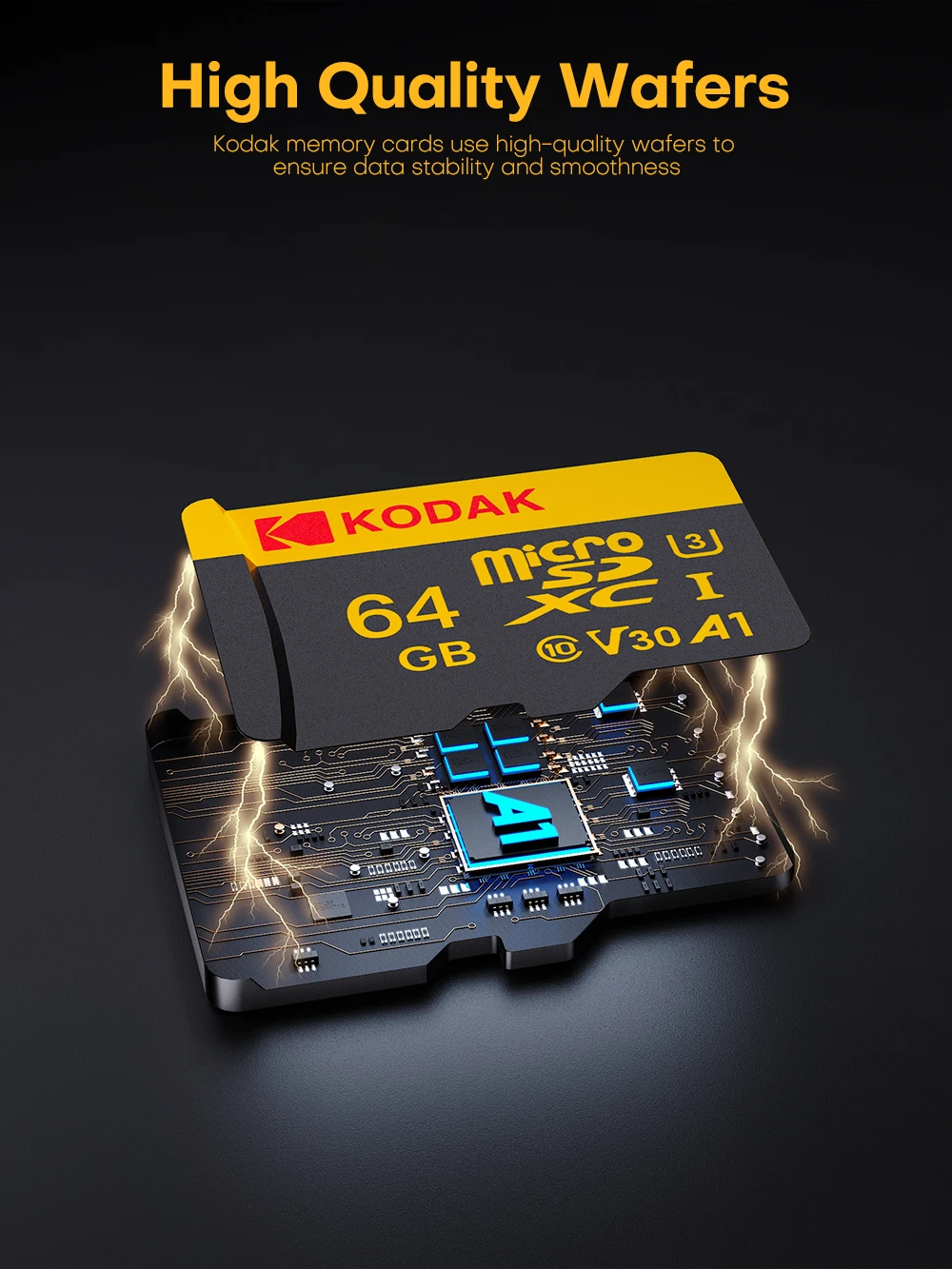KODAK 100% Original Micro SD Card 16GB 32GB 64GB 128GB 256GB Microsd Memory Card Class10 SDXC U3 4K TF Card for Drone Phone