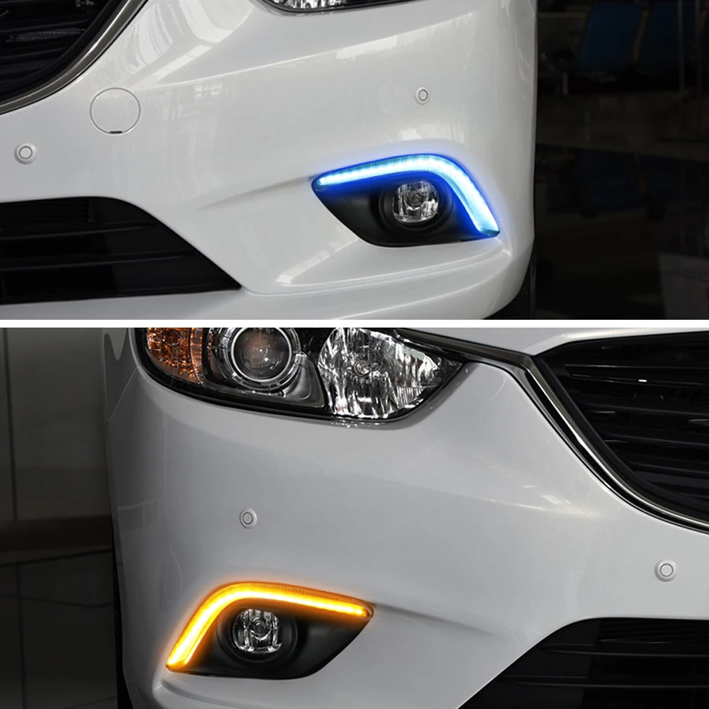 

Front Bumper Fog Lamp Upgrade Kit FOR Mazda 6 2013 2014 2015 2016 Version Foglight Daytime Running Light LED DRL Signal Lamp