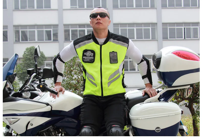 Motorcycle Riding Reflective Vest Team Uniform Fluorescent Safety Jacket