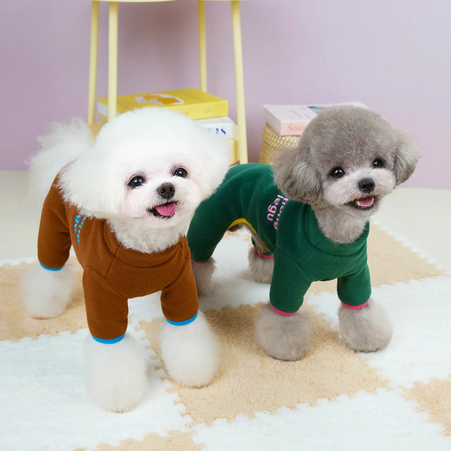 Warm Pet Dog Jumpsuit Clothes Soft Small Medium Puppy Pajamas Outfit Cat Clothing Pet Supplies