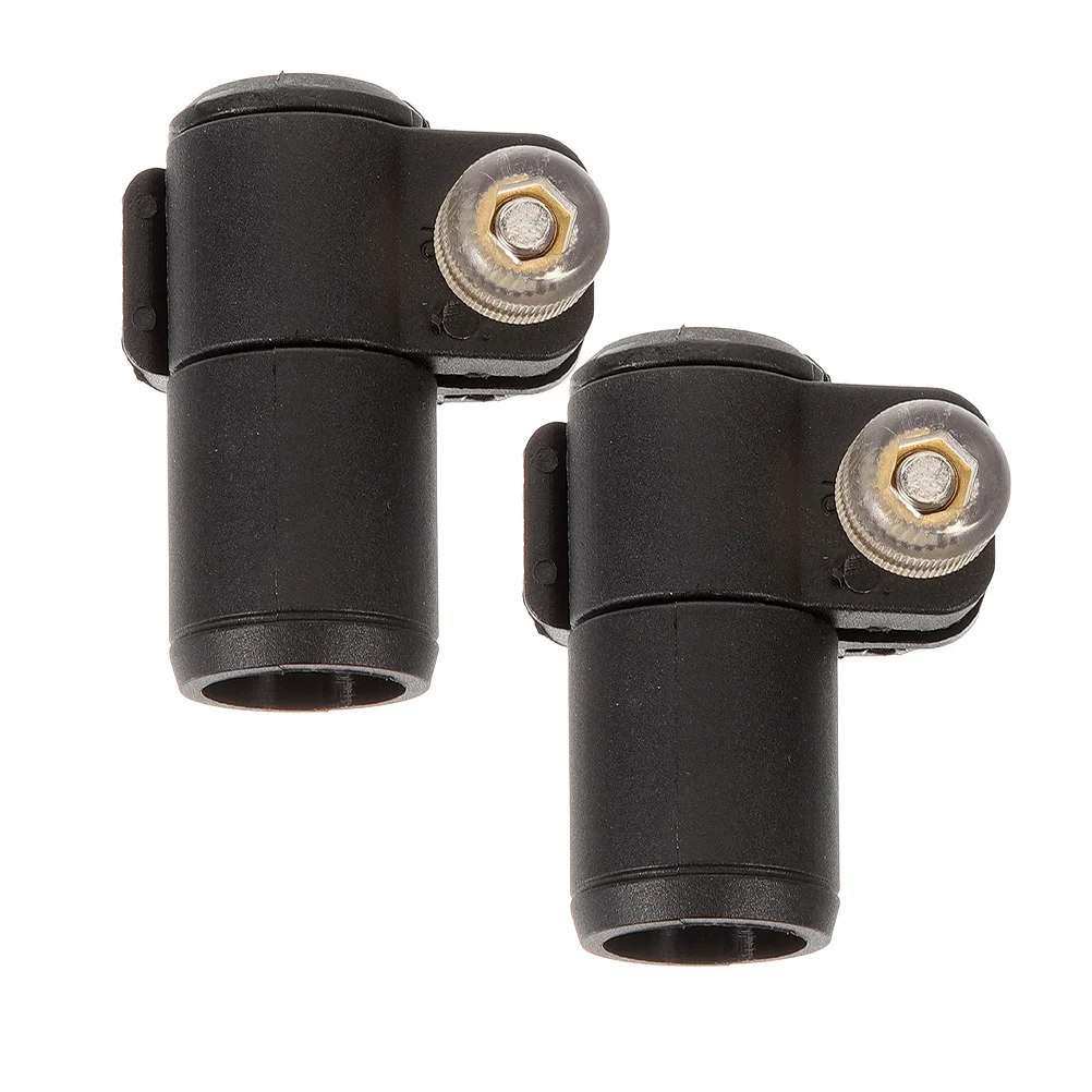 

2 Pcs Walking Stick Hiking Pole External Lock Accessories Round Cane Fixing Clip Fastener Black Trekking Clips Baby