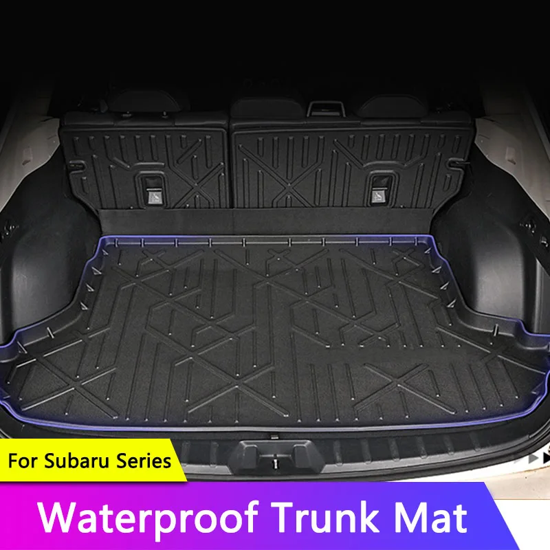 QHCP Car Trunk Mats Waterproof TPE Cargo Liner Tray Rubber Pads Fit For Subaru Outback 2015-2019 Forester 2013-2019 XV 2012-2019