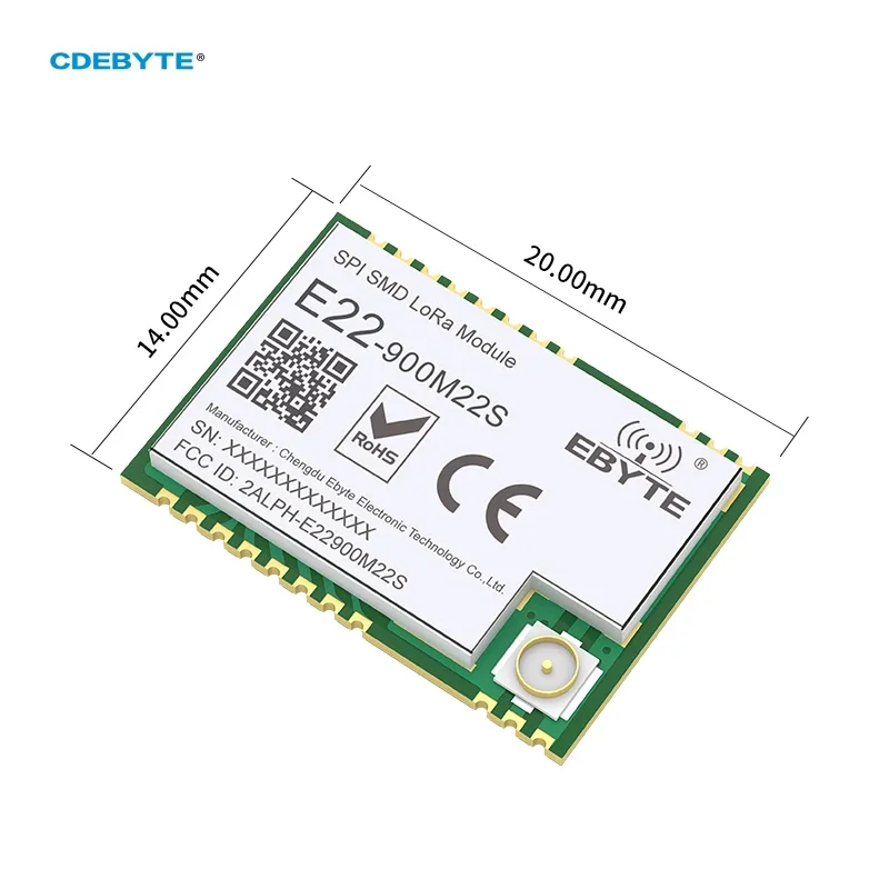 SX1262 LoRa Wireless Maodule CDEBYTE E22-900M22S 22dBm 915MHz SMD 32M High-Precision TCXO RF Module for LDO DC-DC Power Supply