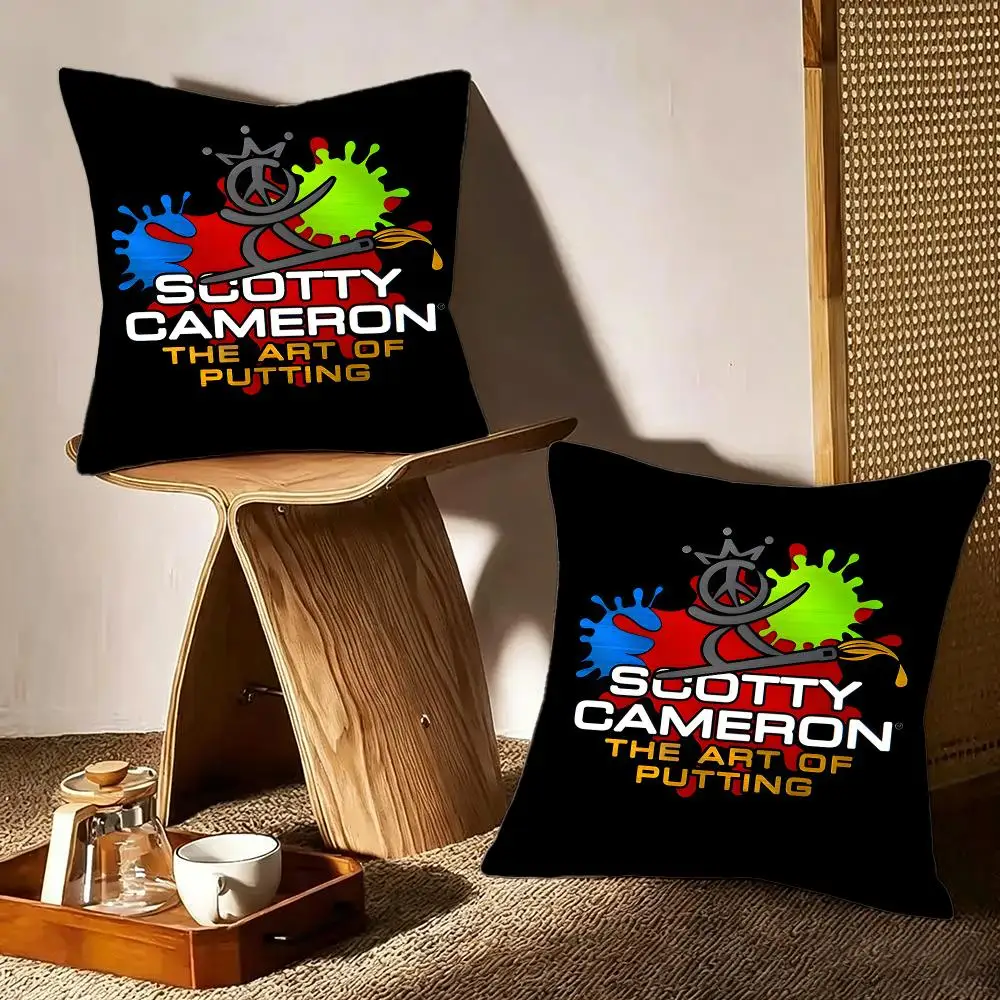Brand Golf Scotty Cameron Cushion Cover Crystal velvet sofa Aesthetic room decor Car seat back cushion