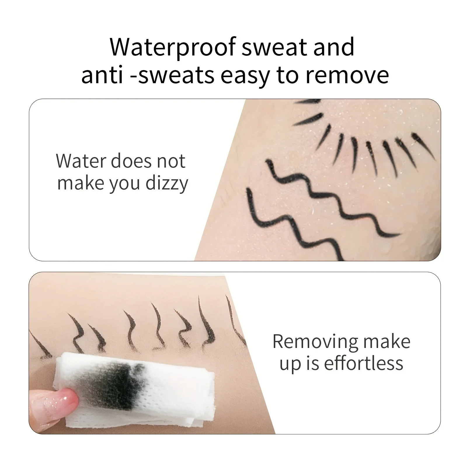 Rose Gold Liquid Eyeliner - อายไลเนอร์สีดําธรรมชาติคุณภาพสูง กันน้ํา แห้งเร็ว ติดทนนาน