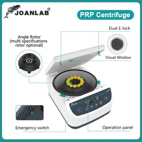 JOANLAB PRP-centrifugmaskin PRF CGF plasmacentrifuglaboratorium för 2/5/10 ml blodrör och 15/50 ml centrifugrör 4000 rpm 8 best sales prp-maskin - №5