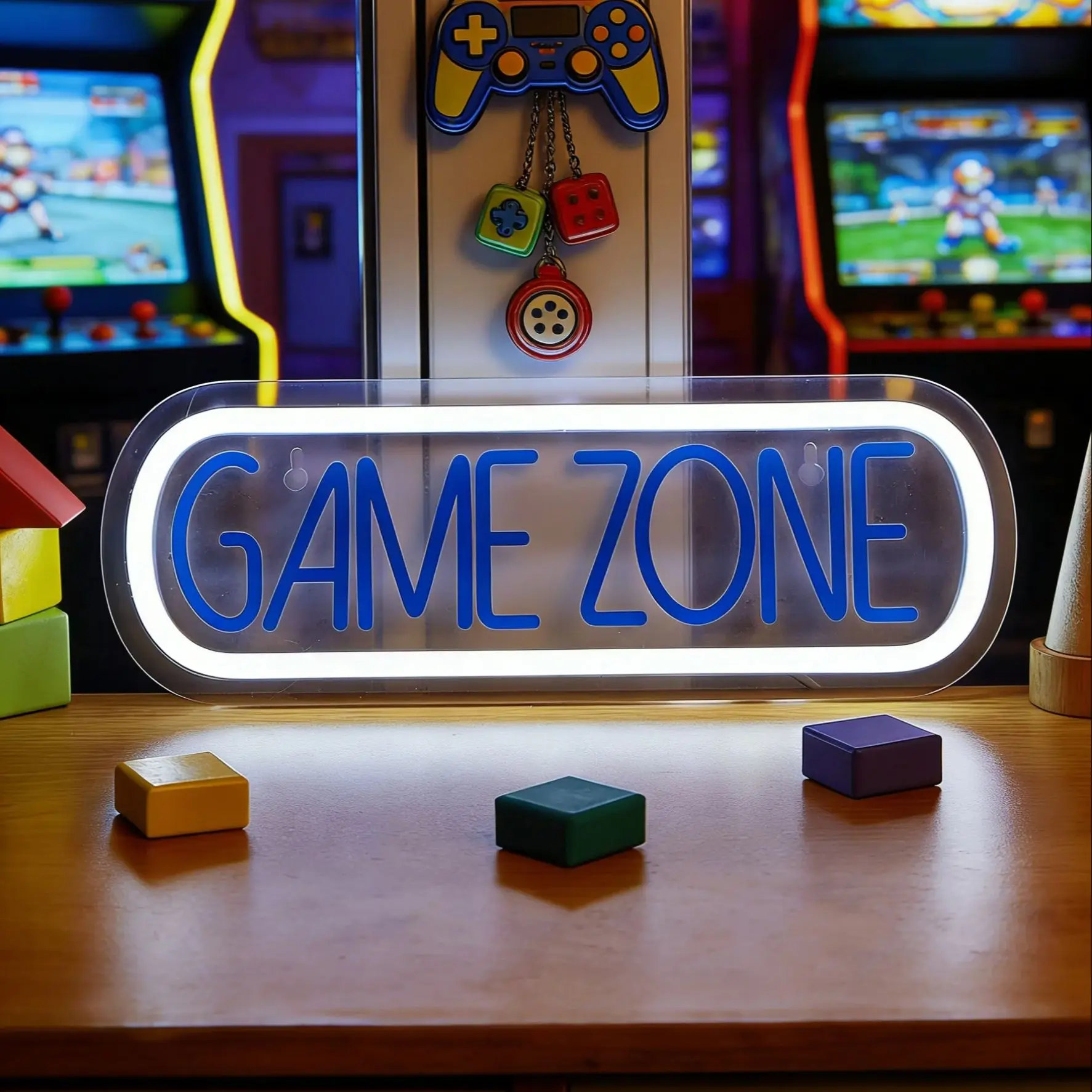 Chi-buy LED Neon Game Zone USB Powered Neon Signs Night Light Suitable for Bedroom, Wedding, Game room，gift