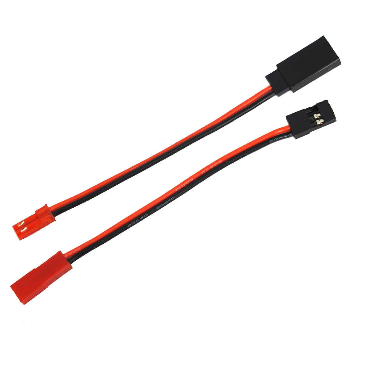 2Pairs 10CM JST Plug to JR Connector Male Female Cable Servo Adapter Wire for RC Plane Helicopter Car