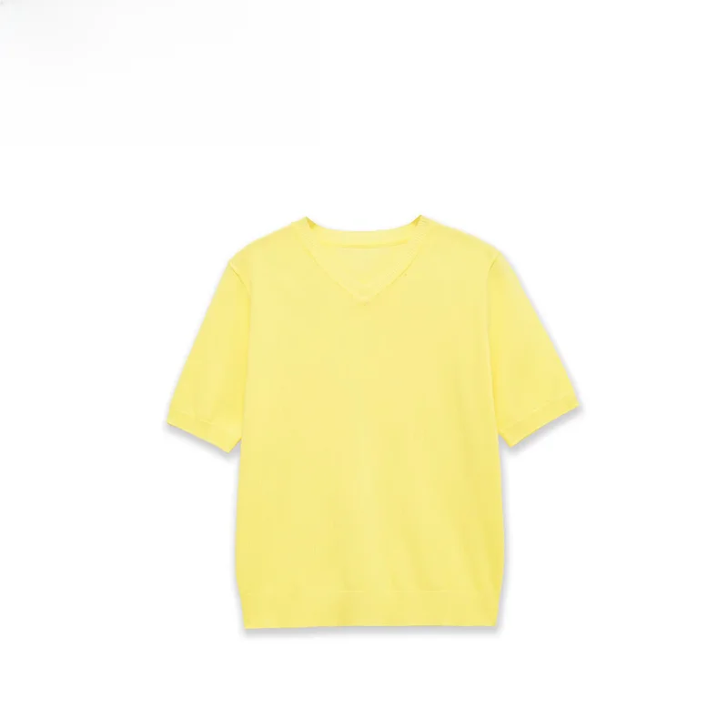 

Faionable Knitted Sweater V-Ne ort Sve Elegance Sle Women's Top Polyester Fiber 2025 Autumn New Arrival