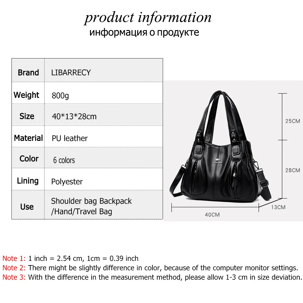 Imagem -06 - Bolsa Crossbody de Couro Macio para Mulheres Bolsas Luxuosas para Senhoras Bolsa de Ombro Shopper Totes Alta Qualidade