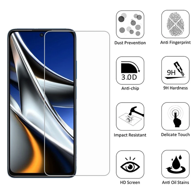 2-1PCS Tempered Glass For Xiaomi Poco X5 Pro Protective Glass For Poco X5 5G 22111317PG X 5 Pro X5Pro 22101320G Screen Protector