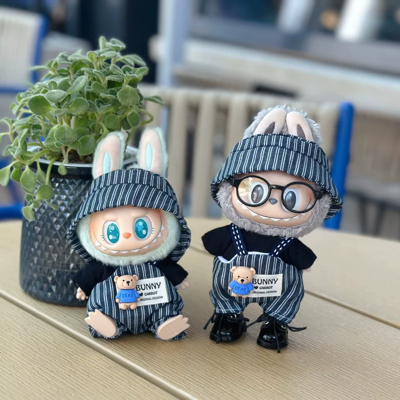 

Для/лот, 17 см, одежда Labubu, сердцебиение, макароны, виниловая кукла Labubu, одежда для переодевания или изменения других хлопковых кукол, одежда