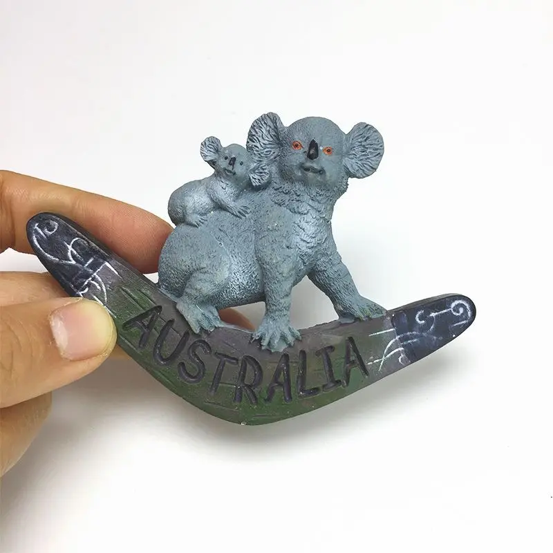 Australia Boomerang & Koala 3D Resin Fridge Magnet Australia Souvenir Cute Magnets Home Decor Items Refrigerator Magnets