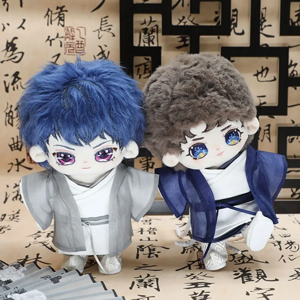 20CM Plush Doll Clothes Chinese Style Hanfu Boots Suit Boy Girl Kimono DIY Toys Doll Antique Clothing For Idol Dolls Accessories