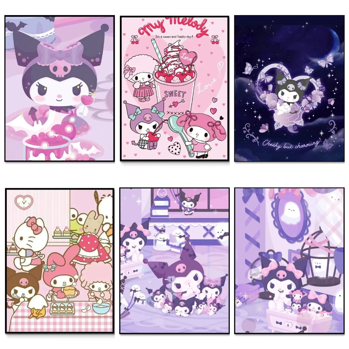 

1000pcs Jigsaw Puzzle, Kuromi Melody Cartoon Anime Puzzle, Perfect for DIY Creative Fun with Family,Gift ,teasing Toy