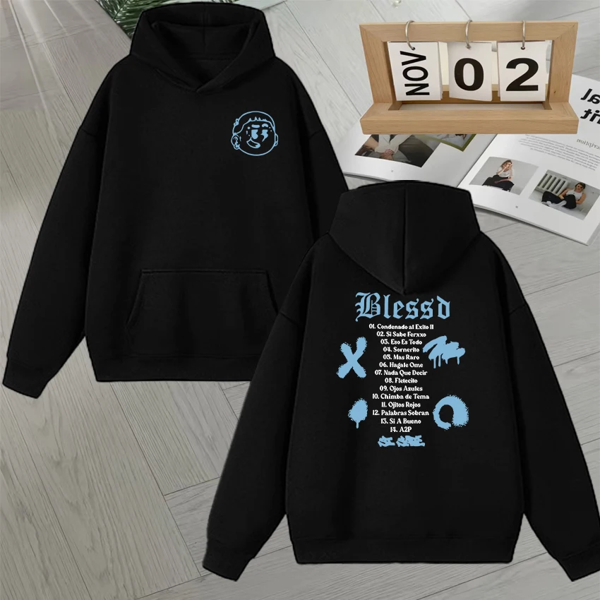 

BLESSD Album Graphic Collection Double Sided Print Sweatshirt Men Women Fleece Long sleeve Autumn Winter Hoodie Unisex Pullovers