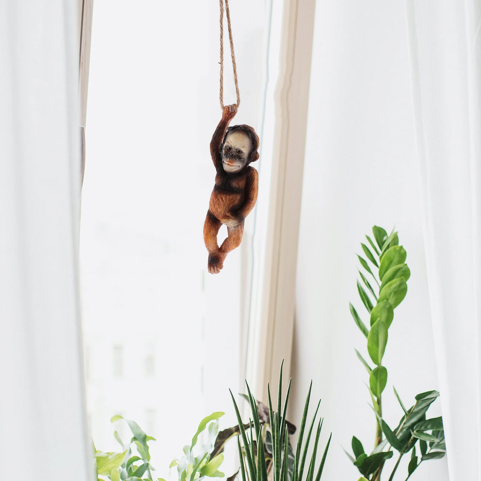 

Resin Monkey Statue Small Decorations Figure Garden nament Yard Decor Tree Hanging Sculpture Exquisite Details Easter Home Decor